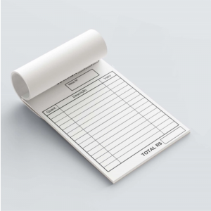 BLOCOS E COMANDAS - Bloco com 50 folhas Papel Comum 90g 10x14,8 / 21x15 / 21x29,7 1x0 - Preto e Branco Frente / Verso sem impressão  Corte reto + Blocagem 